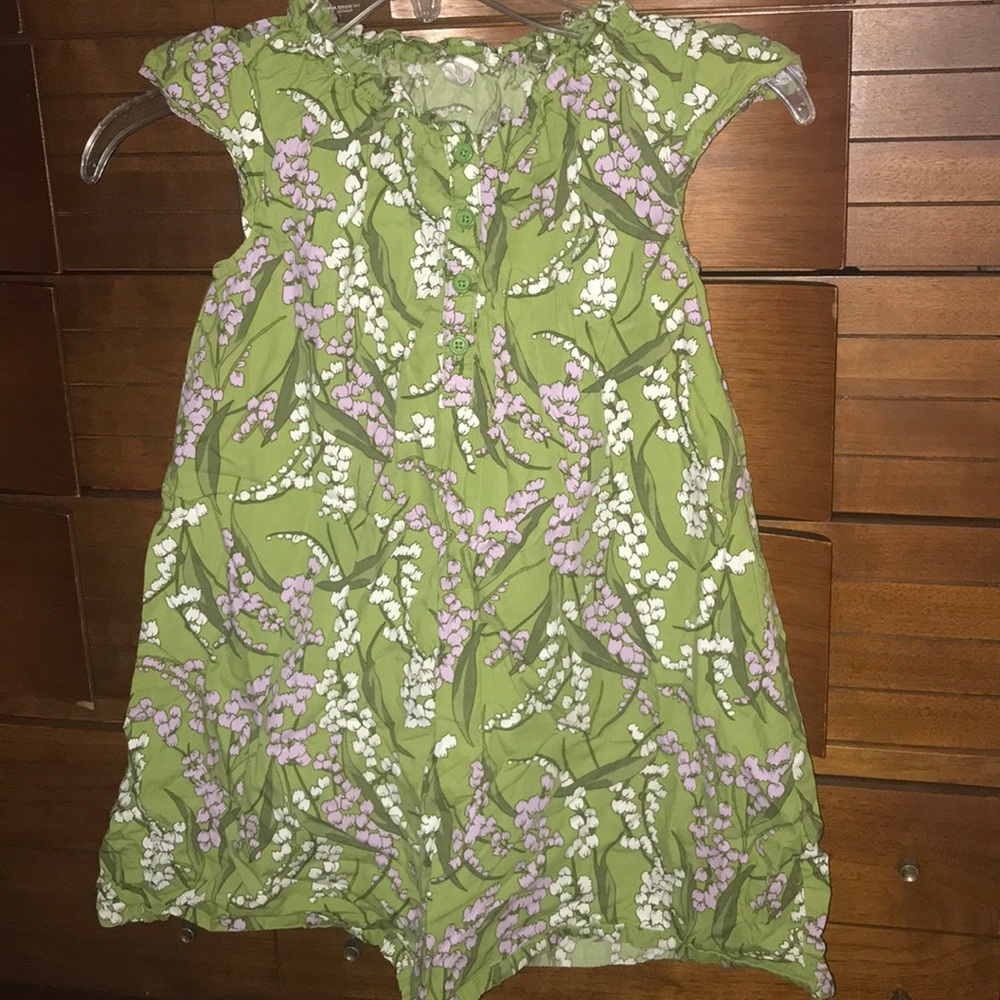 Green and purple dress